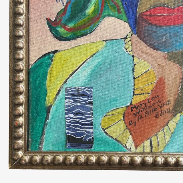 Armando Alleyne (B. 1959) - Mary Lou Williams Outsider Portrait, Signed (Mixed Media on Canvas) For Sale - Image 4 of 5