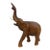 Vintage Hand Carved Wooden Elephant Figurine - Trunk Up Lucky Elephant Statue For Sale