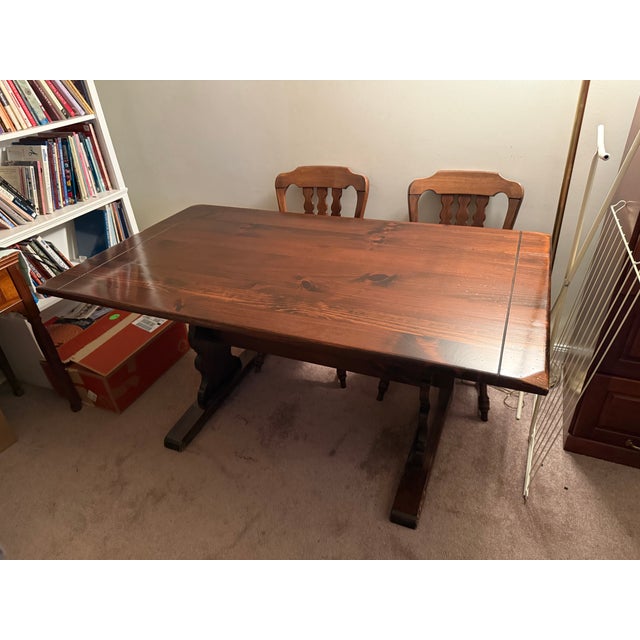 Kitchen table with 6 original chairs, I grew up with. You can probably tell from the photos that this was bought new by my...