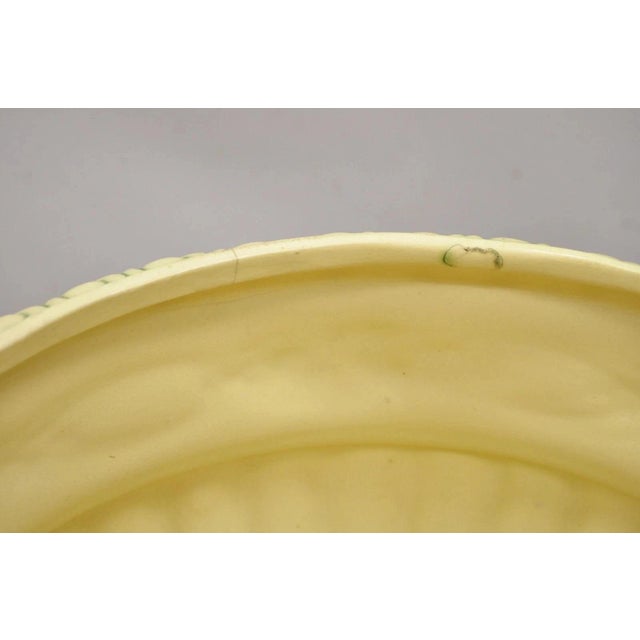 Antique Roseville Corinthian Pattern Jardiniere Planter Pot & Rare Low Pedestal For Sale In Philadelphia - Image 6 of 12