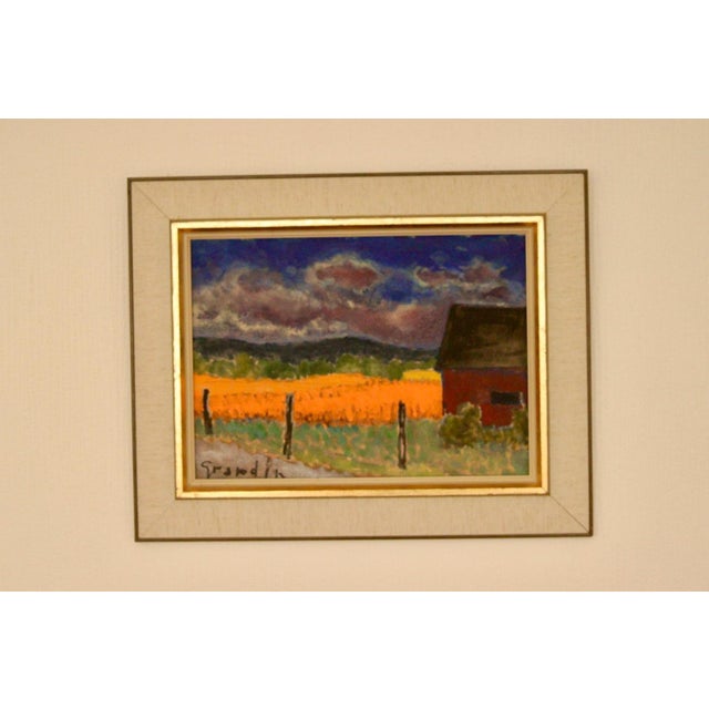 Svan Grandin, Field, 1960s, Oil on Panel, Framed For Sale - Image 14 of 15