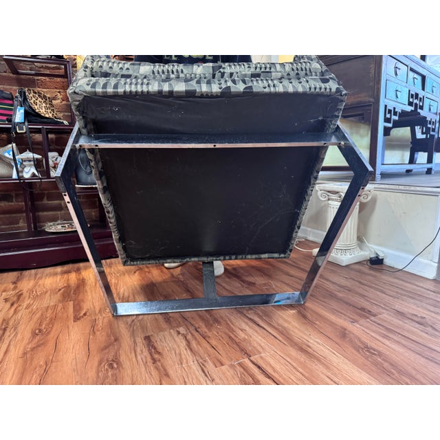 1970s 1970s Attributed Milo Baughman for Thayer Coggin Chrome T-Back Lounge Chair For Sale - Image 5 of 6