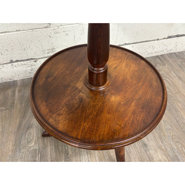 Late 19th Century Antique Victorian or George III Walnut Tripod Revolving Display Stand Dumbwaiter For Sale - Image 5 of 10