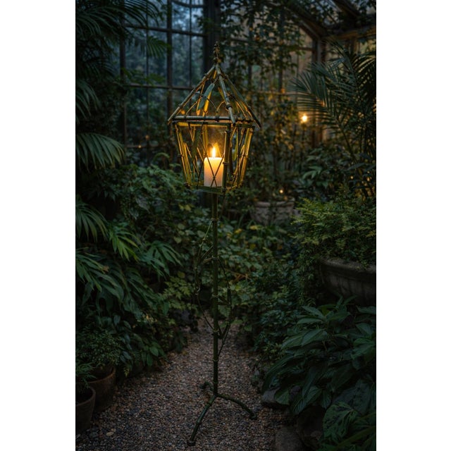 Vintage Bamboo Lantern, 1950s For Sale - Image 10 of 11