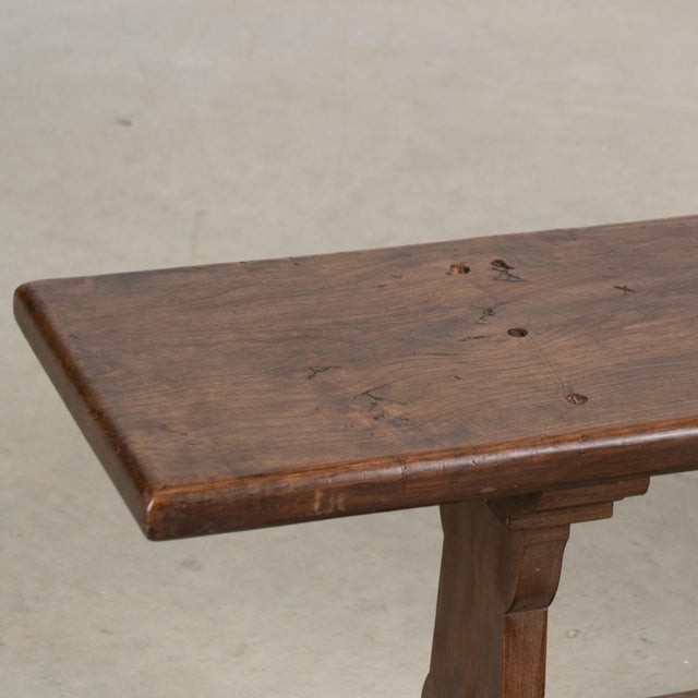 Brown Early 20th Century French Chestnut Bench For Sale - Image 8 of 16