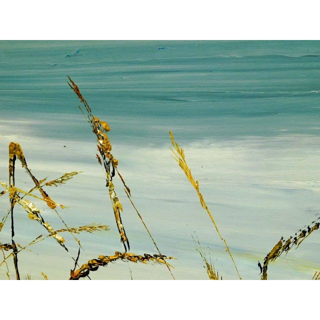 Textile Maya Eventov Blanket of Beauty Oil Flower Canvas With Beautiful Custom Frame Me012209-17 For Sale - Image 7 of 13