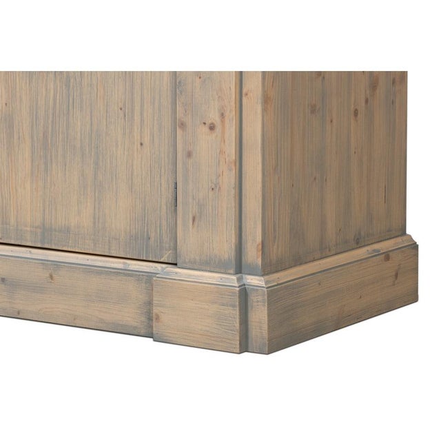 Wood French Provincial Wall Cabinet with Carved Crest Medallions For Sale - Image 7 of 11