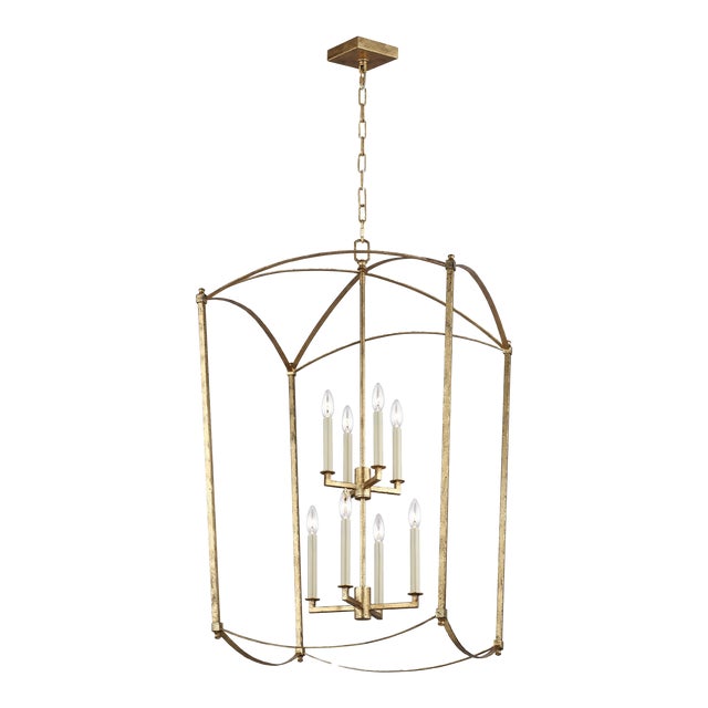 Sean Lavin by Visual Comfort Studio Thayer Extra Large Lantern, Antique Gild For Sale