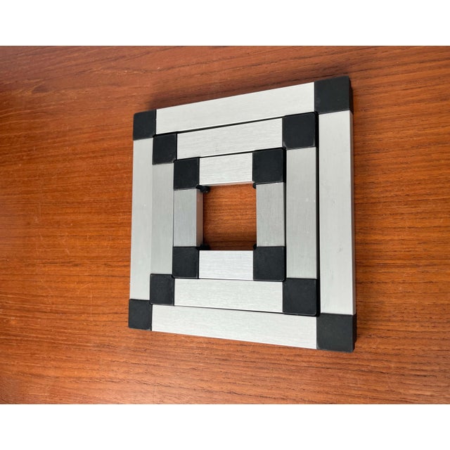 Black Postmodern Danish Trivet Coasters by Jorgen Meldgaard for Menu, 1980s, Set of 3 For Sale - Image 8 of 14