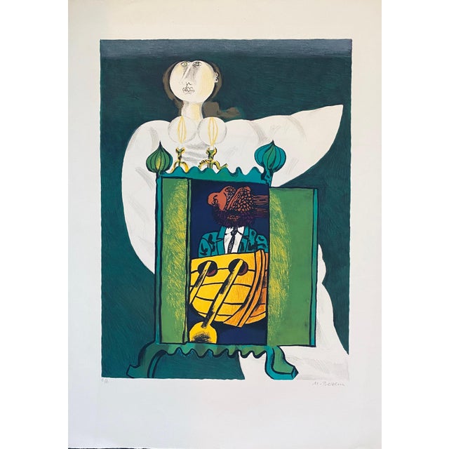 Naftali BezemIsraeli Surrealist Judaica Abstract Lithograph Naftali Bezem For Sale - Image 4 of 6