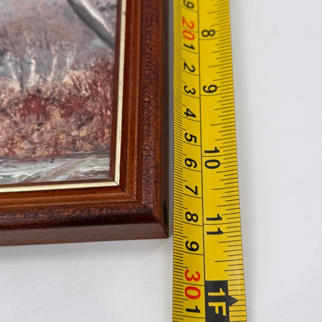 Paint Vintage Nancy Volk Oil Painting Framed Australian Bush Landscape 11x15 For Sale - Image 7 of 11