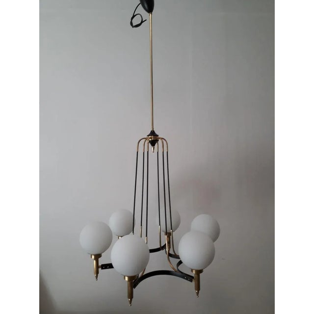 Mid-Century Modern 6-Light Pendant Lamp from Stilnovo For Sale - Image 16 of 16
