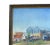 Listed Artist Joseph Zeller Buildings & Meadow With Children Landscape Oil Painting W/ Frame For Sale In Los Angeles - Image 6 of 13