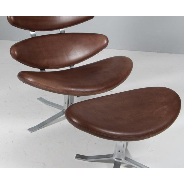 Poul Volther Set of Lounge Chair and Ottoman by Poul M. Volther For Sale - Image 4 of 13