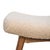 Curved Bouclé Upholstered Bench With Solid Wood Base For Sale In Philadelphia - Image 6 of 8