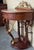1940s 20th Century Pair of Demilune Swan Nightstands With Marquetry Top and Crest For Sale - Image 5 of 13