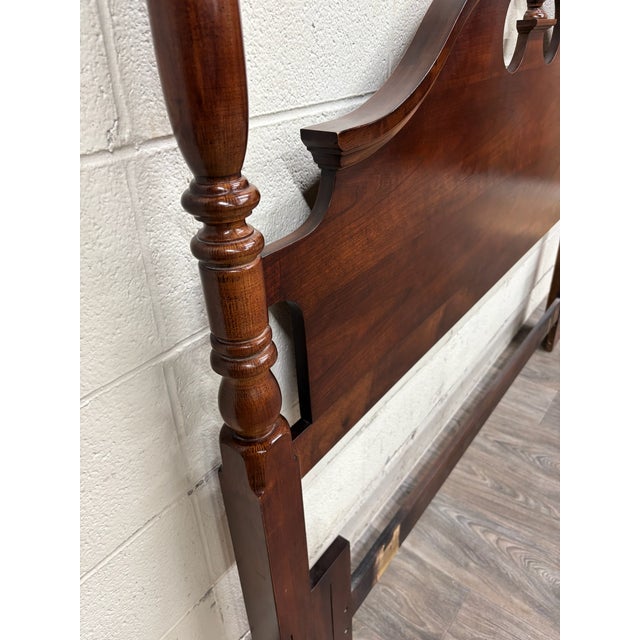 Chippendale Vintage Queen or Full Size Convertible Chippendale Style Poster Headboard For Sale - Image 3 of 12