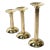 Set of 3 Karl Springer Ltd. Polished Brass Nesting Pillar Candlesticks Holders, 1985 For Sale