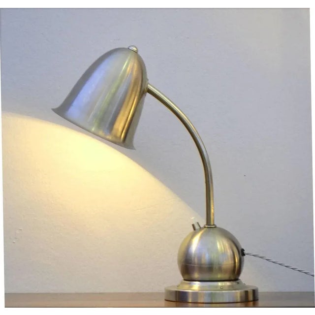 1930s Art Deco Table Lamps in Nickel from Daalderop KDM Royal Holland, 1930s, Set of 2 For Sale - Image 5 of 11