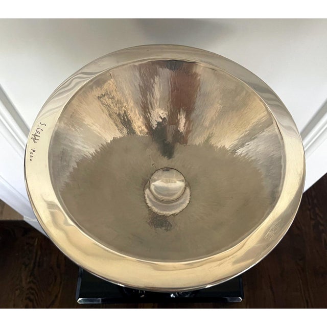 Large and Stunning Sculptural Silver Vessel Graziella Laffi For Sale - Image 4 of 18