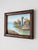 A framed Mid Century oil painting depicting a charming windmill in a countryside landscape, unsigned. Dimensions: canvas...