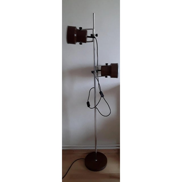 Vintage Brown Metal Floor Lamp, 1970s, in Good conditions. Designed 1970 to 1979 European Plug (up to 250V).The wiring of...