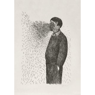 1970s "The Wind" Lithograph by Roland Topor For Sale