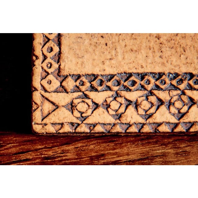 Ceramic Tile with Frog Motive attributed to Roger Capron, France, 1970s For Sale - Image 4 of 9