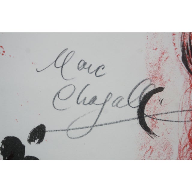 Printmaking Materials 1980 Marc Chagall Signed Lithographe III Lithograph Book Cover Poster 31" For Sale - Image 7 of 12