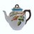 Late 19th Century Antique Botanical 1870's Tête-À-Tête Tea Set Royal Worcester England Turquoise Rim Aesthetic Period - Set of 7 For Sale - Image 5 of 14
