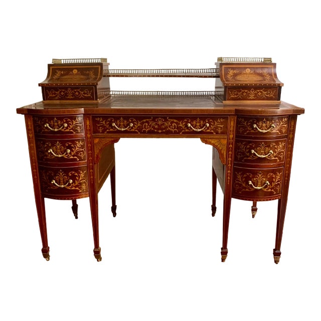 Antique Carlton Desk 1800’s Hepplewhite London Edwards Roberts For Sale