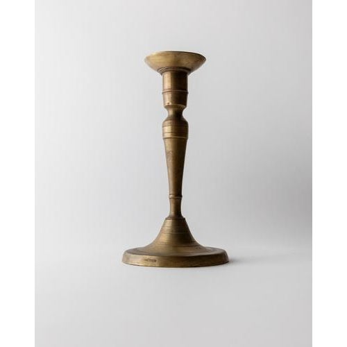 Metal Vintage Brass Candleholder, 1800s For Sale - Image 7 of 11
