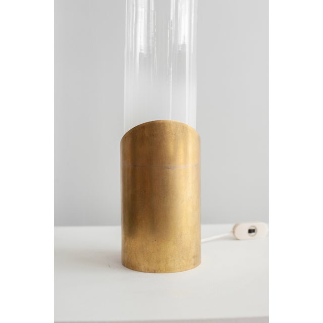 Space Age Brass Capsule Table Lamp, 1980s For Sale - Image 3 of 5