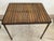 Vintage Industrial Metal Accent Table With Slatted Wooden Top For Sale In Raleigh - Image 6 of 14
