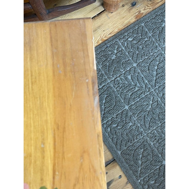 1990s Hand Stenciled Three Drawer Nightstand With Flowers and Bows. For Sale - Image 4 of 5