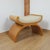 An Art Deco Birdseye Maple Veneered X-Framed stool by Harry & Lou Epstein. Re-upholstered in cream leather. Dimensions: H...