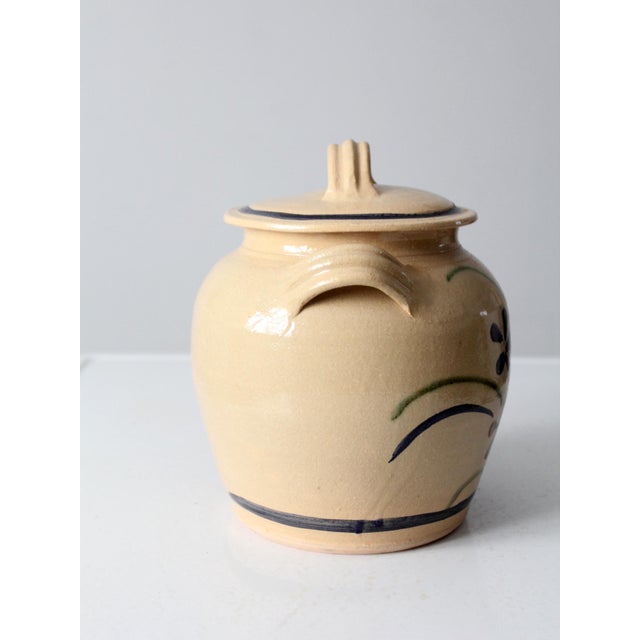 Cream Vintage Dodge Station Pottery Cookie Jar For Sale - Image 8 of 11