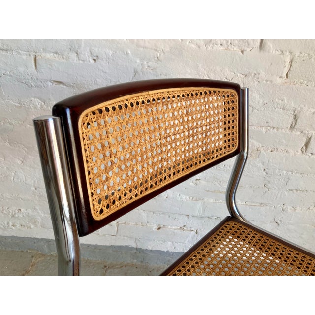 Wood Vintage Cantilever Chairs with Vienna Straw, 1970s, Set of 6 For Sale - Image 7 of 15