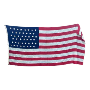Large 46 Star Antique Wool American Flag Circa 1908