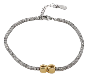 Diamond Tennis Bracelet With Infinity Charm