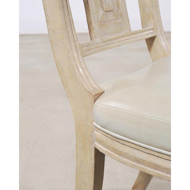 Set of Michael Taylor Neoclassical White Klismos Dining Chairs For Sale - Image 18 of 18