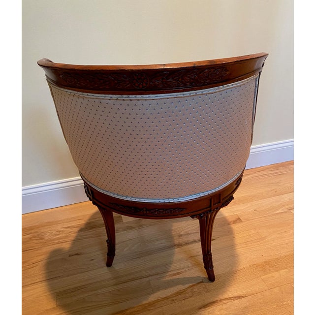 Circa 1950s Swivel Barrel Chair For Sale - Image 4 of 11