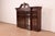 English Georgian Carved Mahogany Lighted Bookcase or Display Cabinet by Craftique For Sale - Image 3 of 15