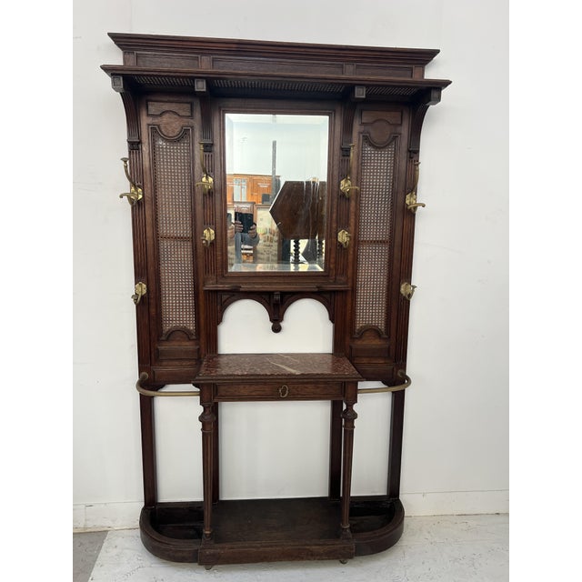 20th Century Louis XVI Console Coat Rack with Bronze Panthers For Sale - Image 15 of 15
