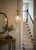 Vintage Brass Etched Glass Latern Pendant Light, 1950s For Sale - Image 3 of 9