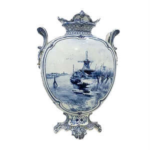 18th Century Dutch Delft Blue Vase