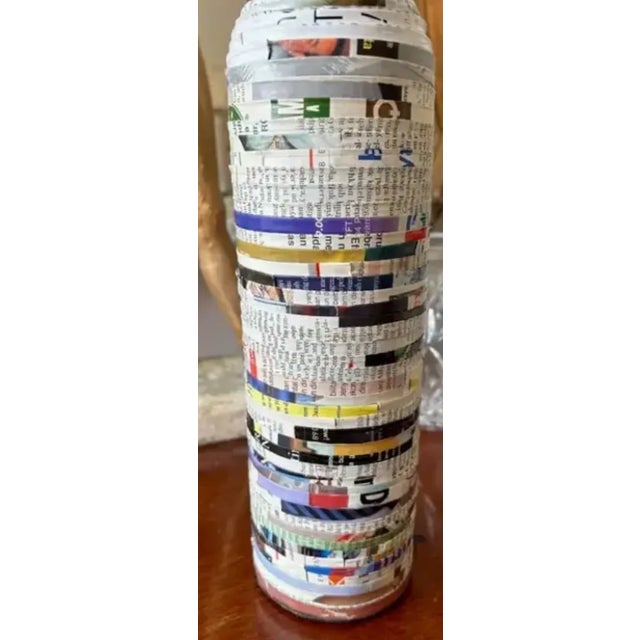 American Paper Mache" Vase For Sale - Image 3 of 5