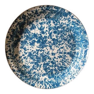 Large Metal Tray With Splatter Paint For Sale