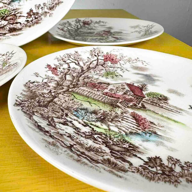 Dessert Service from Spring Johnson Bros, England, Set of 6 For Sale - Image 3 of 6