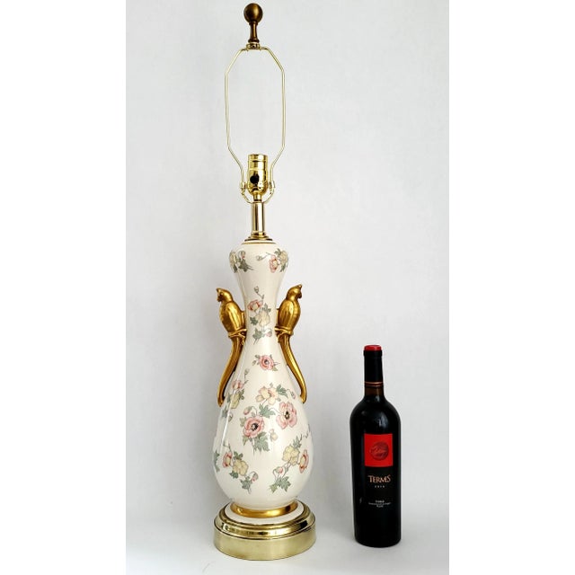 Art Nouveau Lamp Pair Gold Parrots For Sale - Image 3 of 13